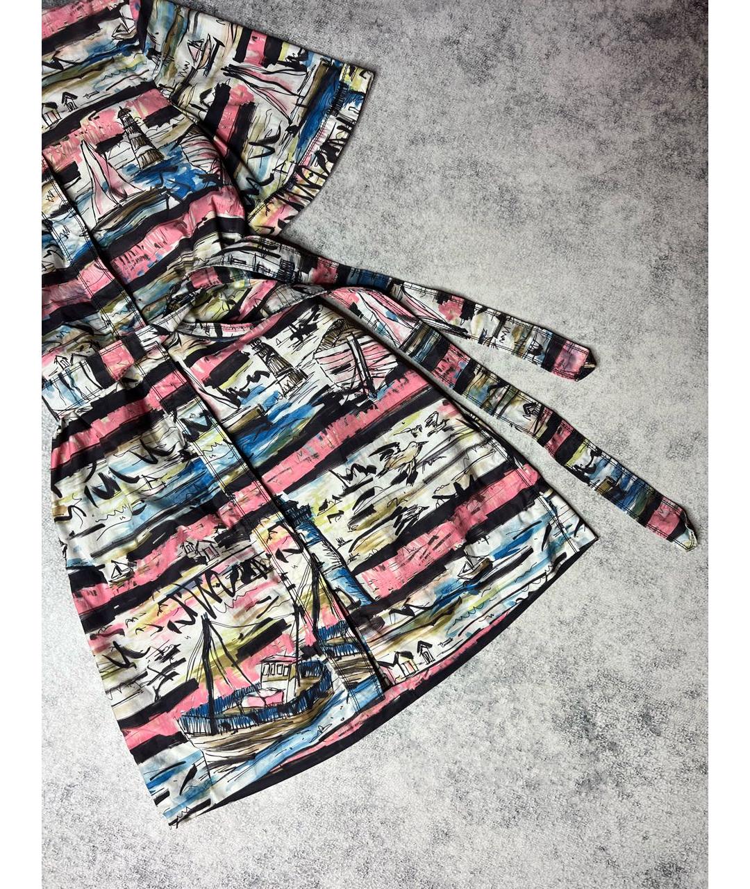 BURBERRY Мульти хлопковое платье, фото 3