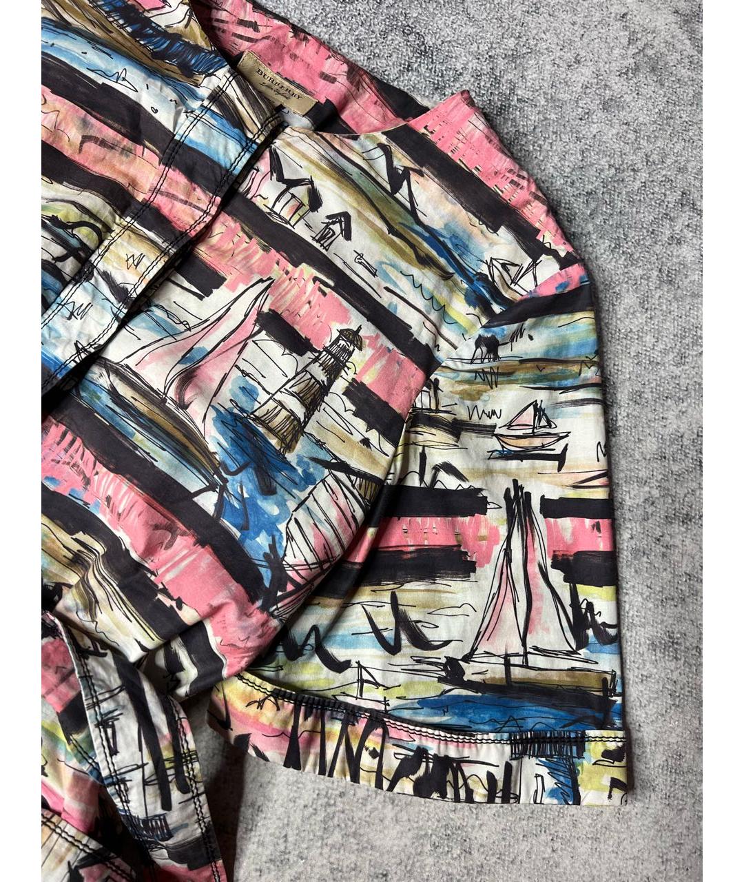 BURBERRY Мульти хлопковое платье, фото 5