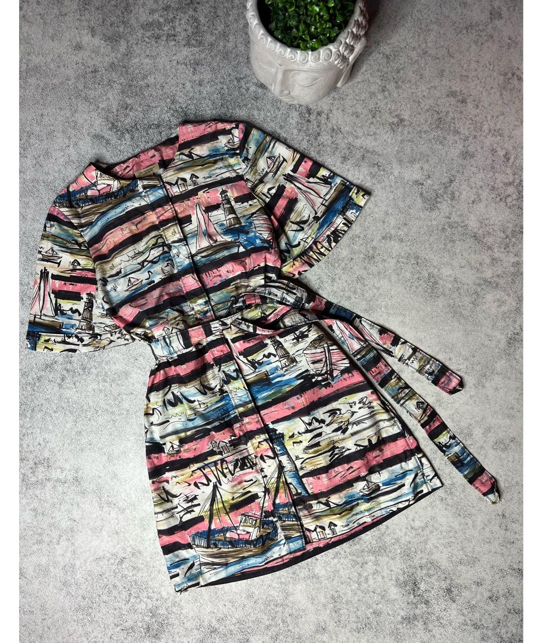 BURBERRY Мульти хлопковое платье, фото 2