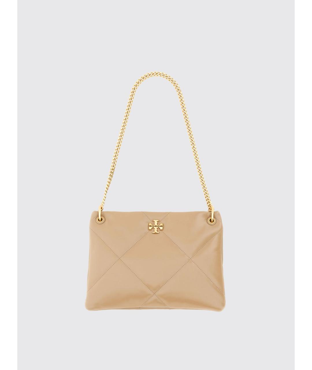 TORY BURCH Бежевая кожаная сумка через плечо, фото 4