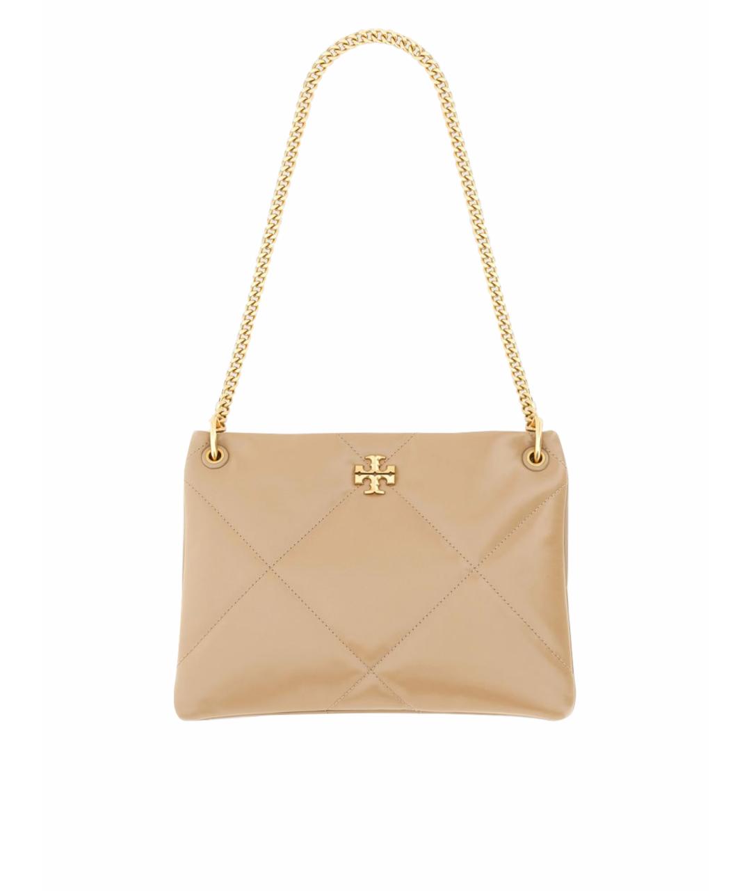 TORY BURCH Бежевая кожаная сумка через плечо, фото 1
