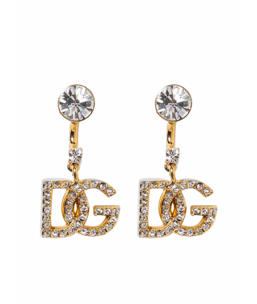 DOLCE&GABBANA Золотые металлические серьги, фото 1