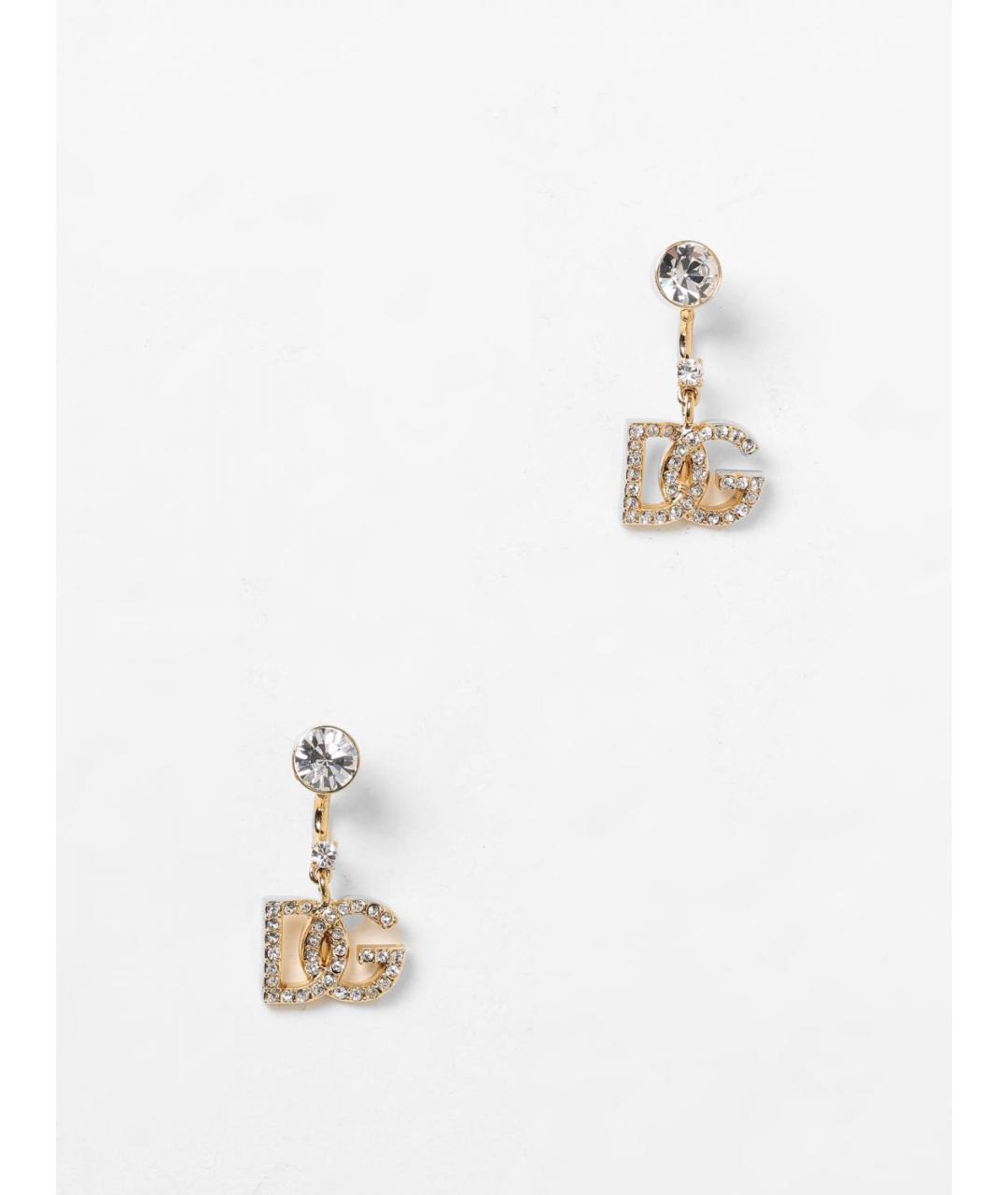 DOLCE&GABBANA Золотые металлические серьги, фото 3