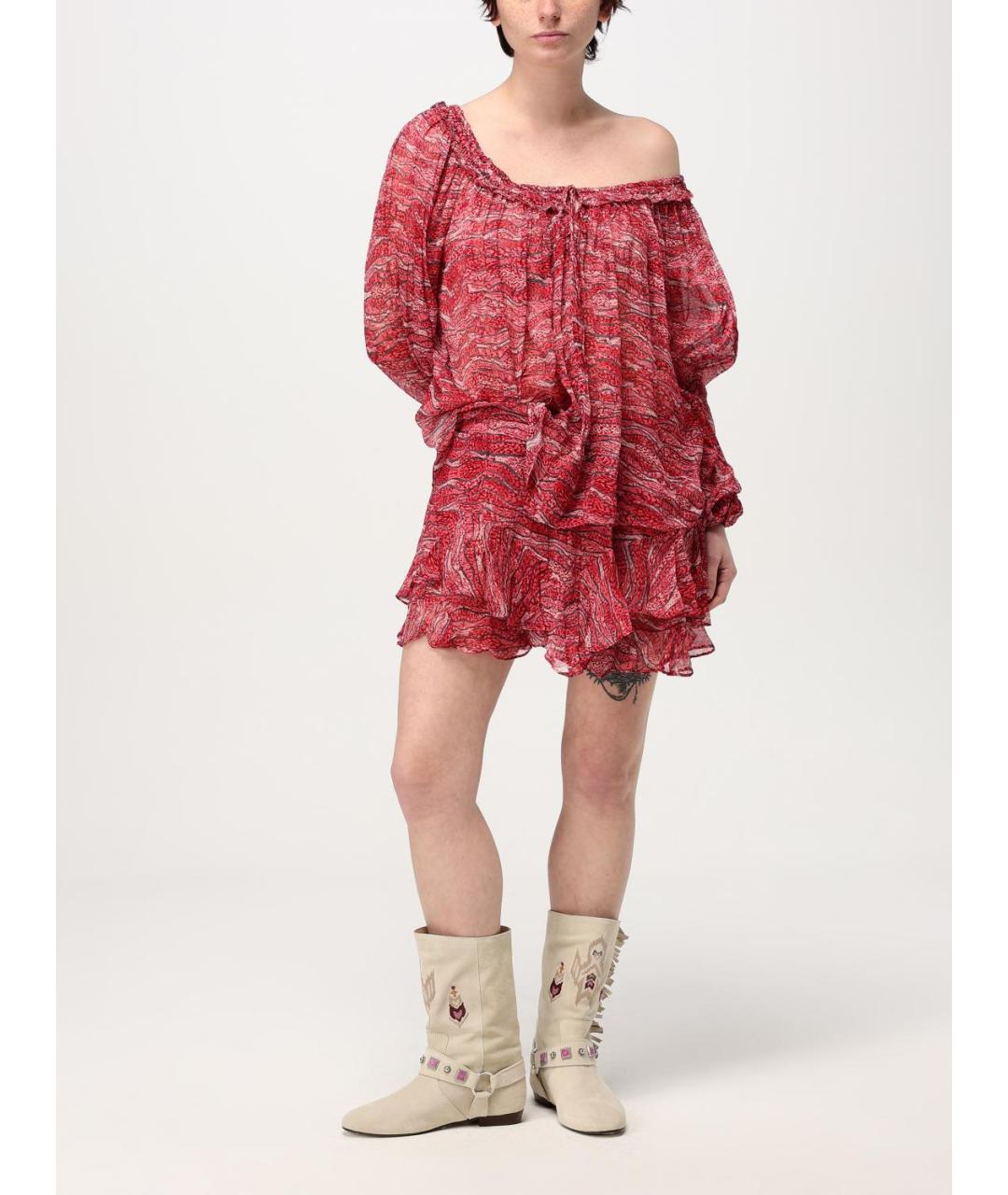 ISABEL MARANT ETOILE Красная вискозная блузы, фото 3