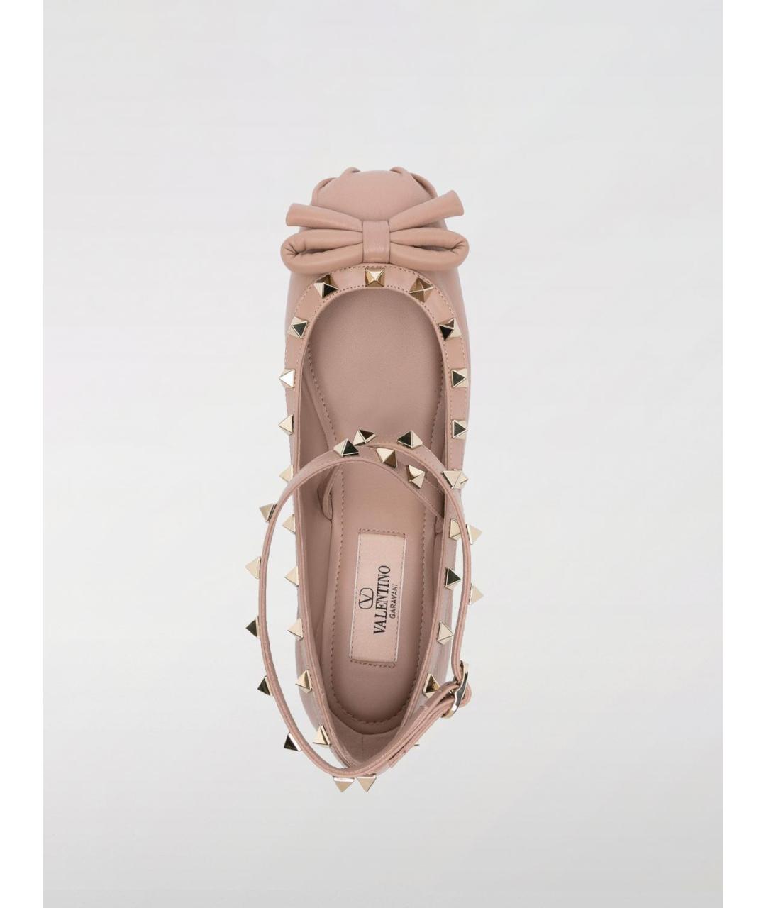 VALENTINO Розовые кожаные балетки, фото 4