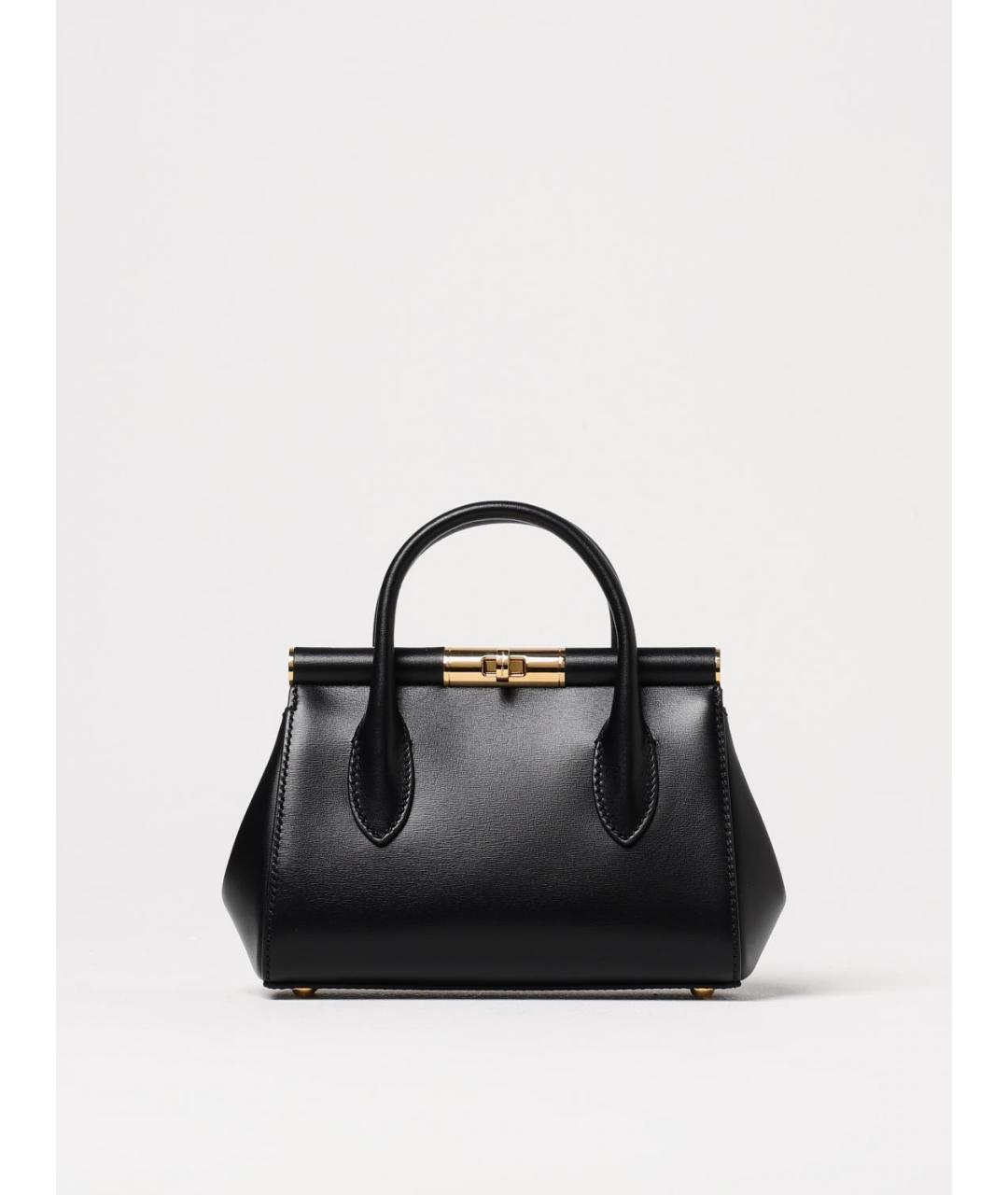 DOLCE&GABBANA Черная кожаная сумка с короткими ручками, фото 6