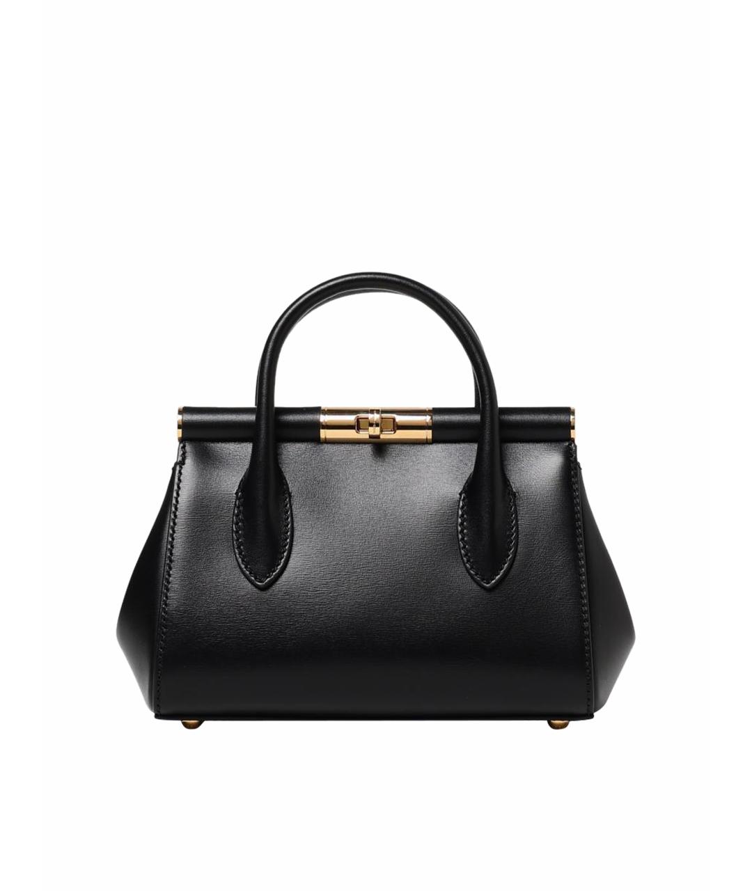 DOLCE&GABBANA Черная кожаная сумка с короткими ручками, фото 1