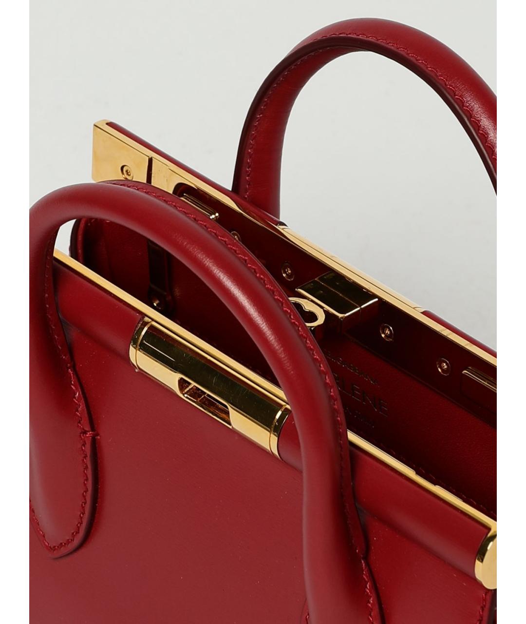 DOLCE&GABBANA Красная кожаная сумка с короткими ручками, фото 5