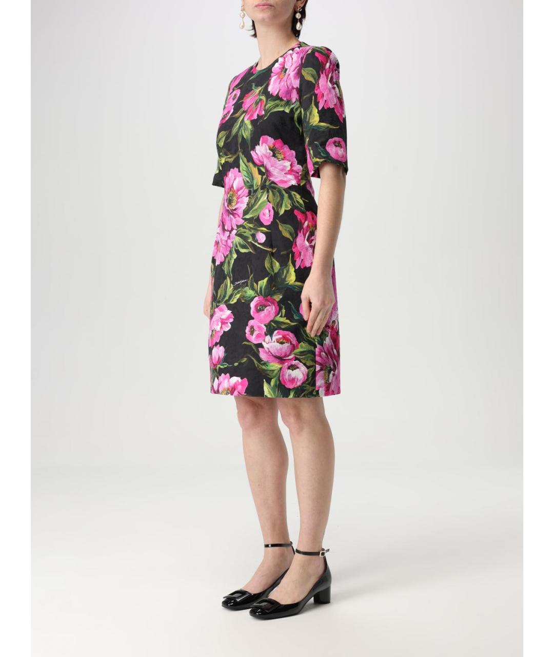 DOLCE&GABBANA Мульти повседневное платье, фото 4