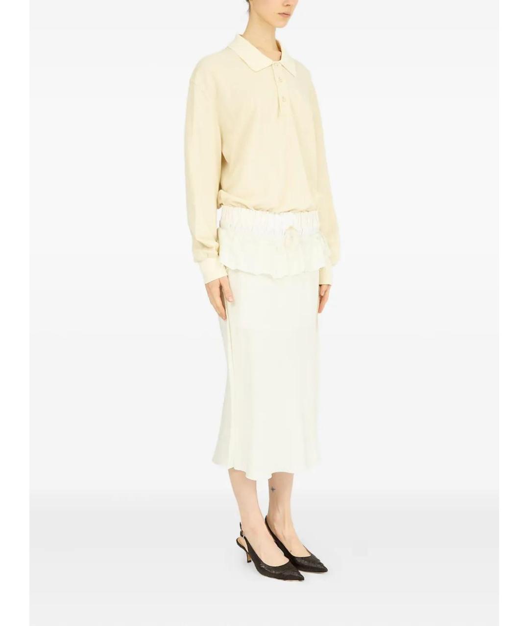 MAISON MARGIELA Бежевое хлопковое повседневное платье, фото 3