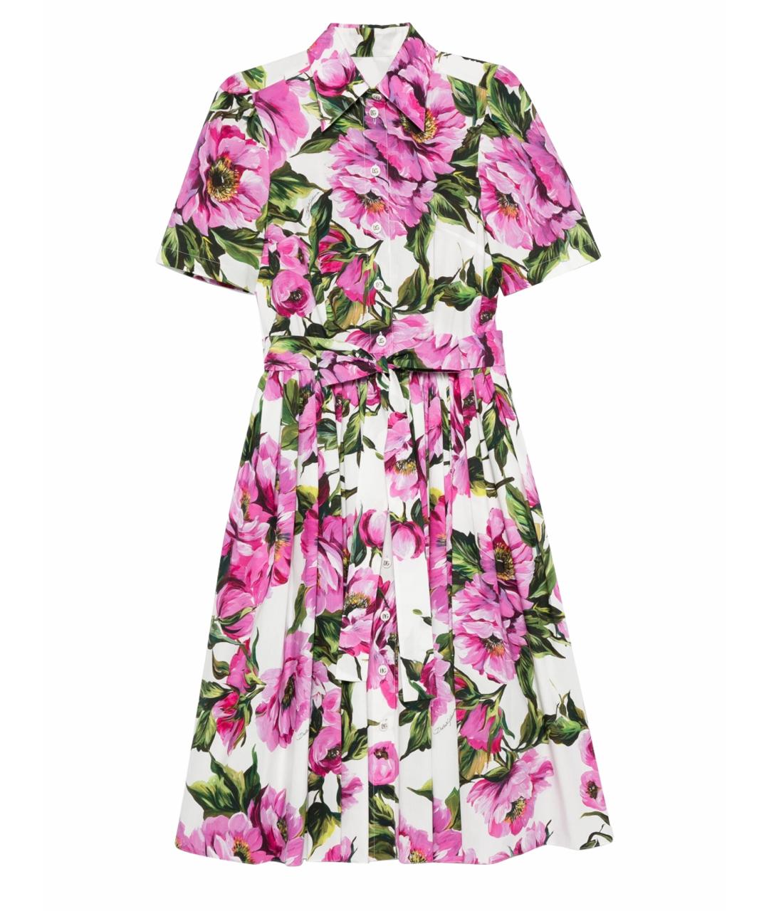 DOLCE&GABBANA Мульти хлопковое повседневное платье, фото 1