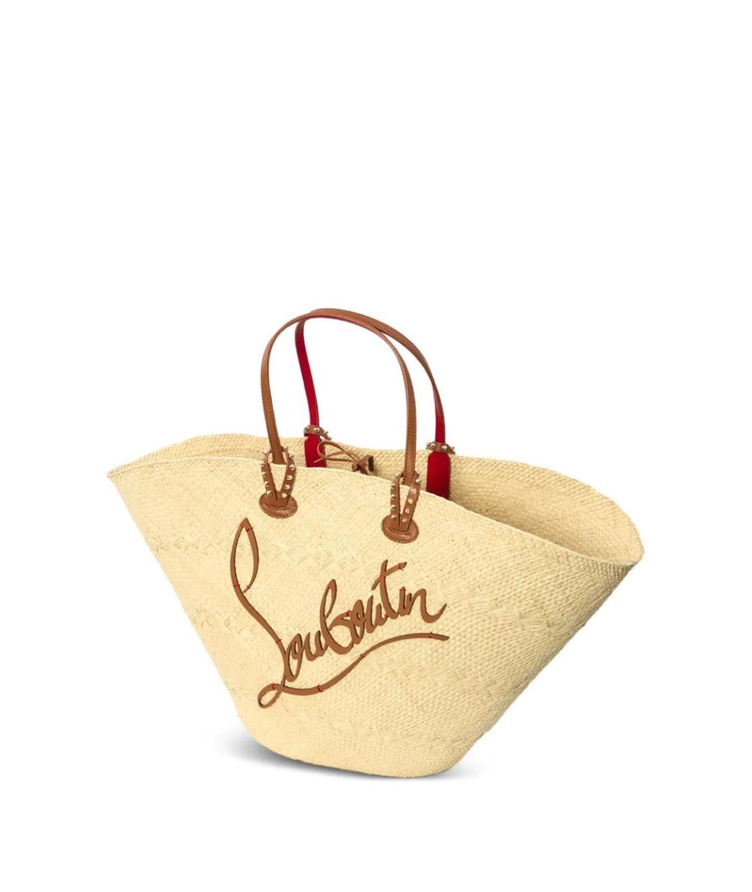 CHRISTIAN LOUBOUTIN Бежевая сумка тоут, фото 4