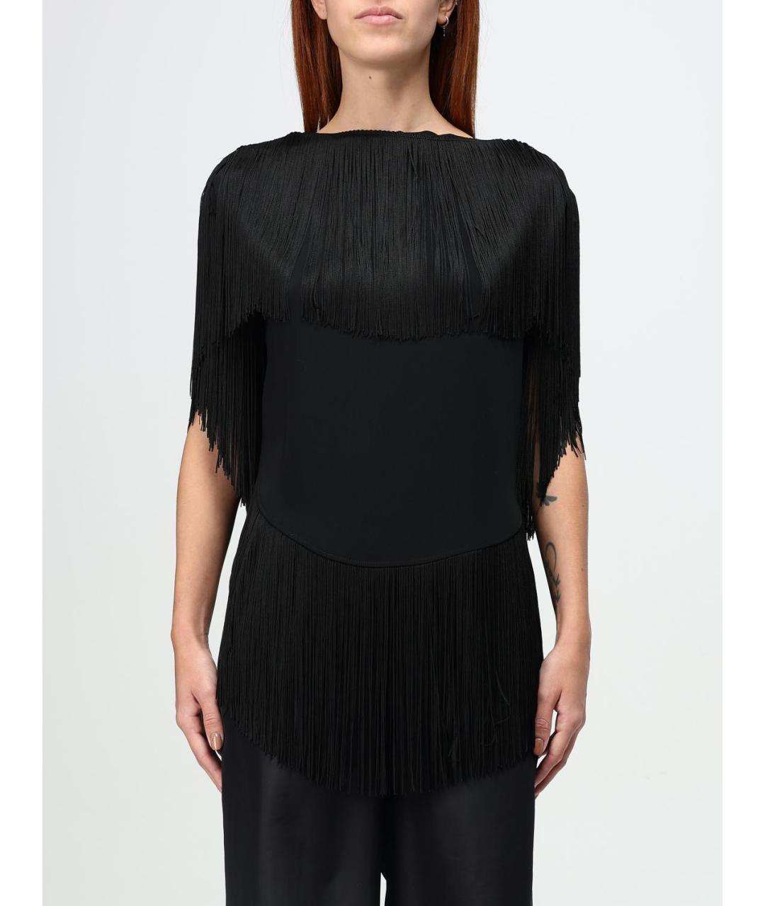 MM6 MAISON MARGIELA Черная синтетическая блузы, фото 2