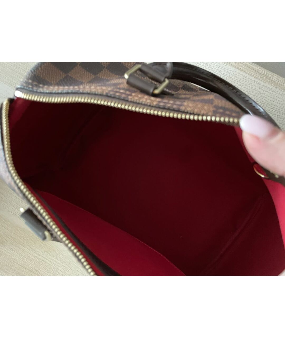 LOUIS VUITTON Коричневая кожаная сумка тоут, фото 4