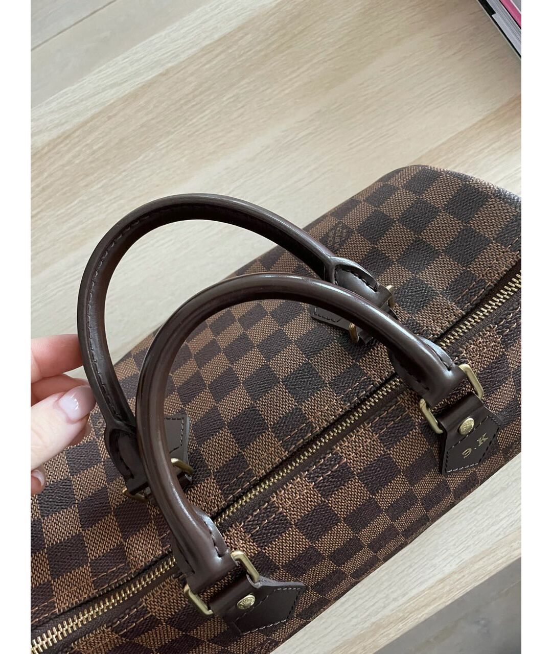 LOUIS VUITTON Коричневая кожаная сумка тоут, фото 2