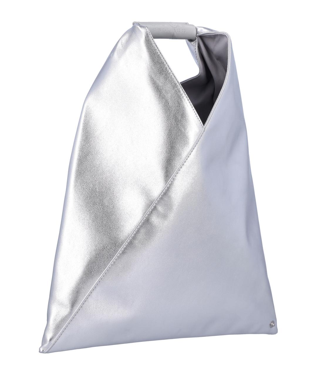 MM6 MAISON MARGIELA Серебряная сумка тоут из искусственной кожи, фото 2