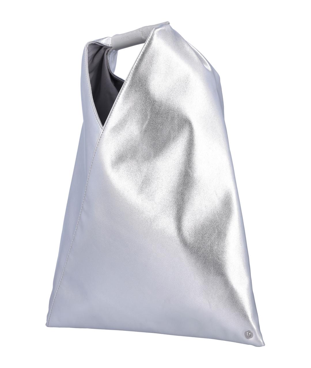 MM6 MAISON MARGIELA Серебряная сумка тоут из искусственной кожи, фото 3