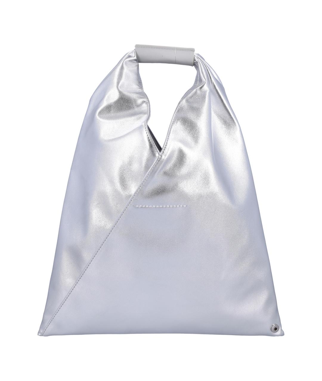MM6 MAISON MARGIELA Серебряная сумка тоут из искусственной кожи, фото 4