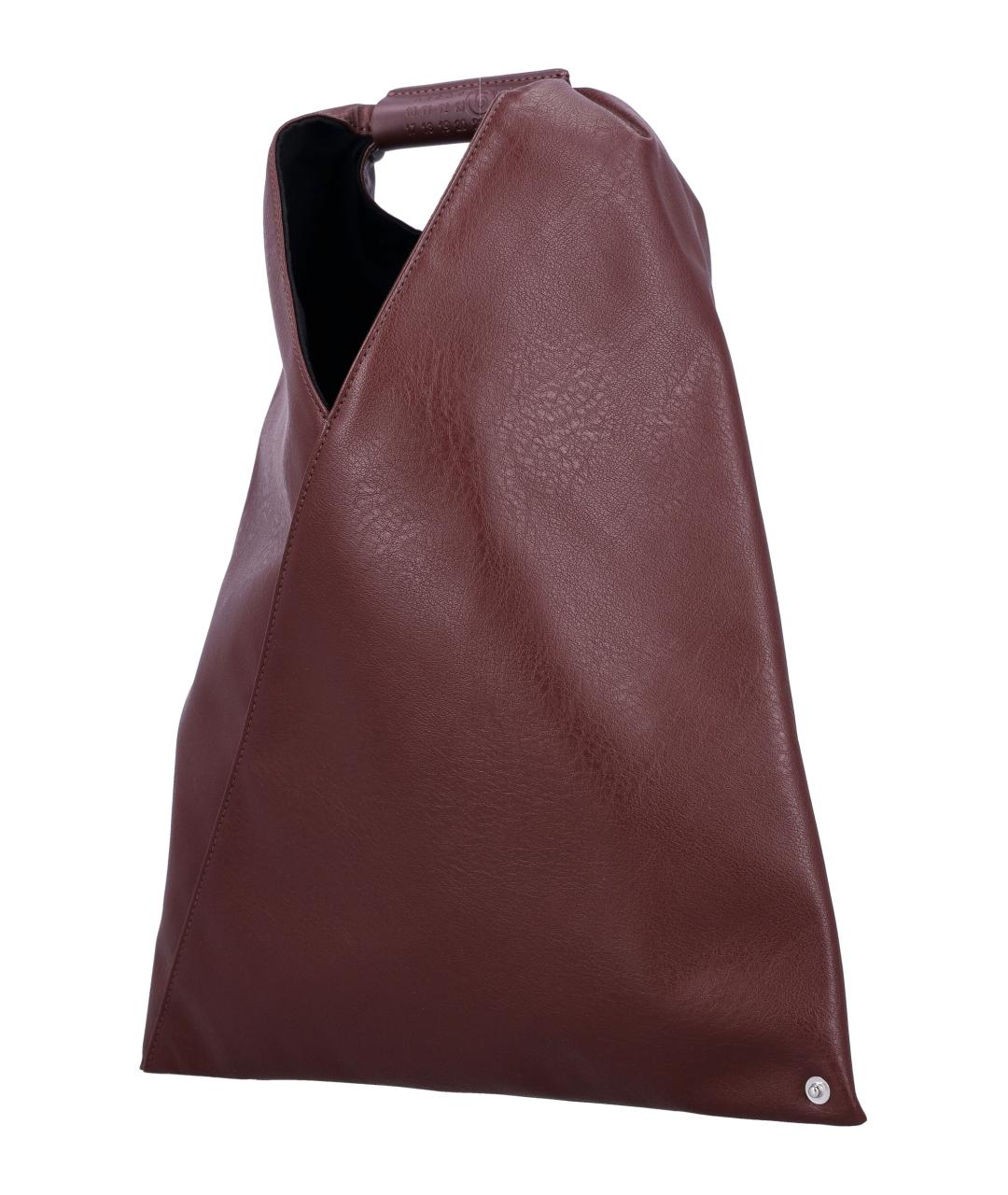 MM6 MAISON MARGIELA Бордовая сумка тоут из искусственной кожи, фото 3