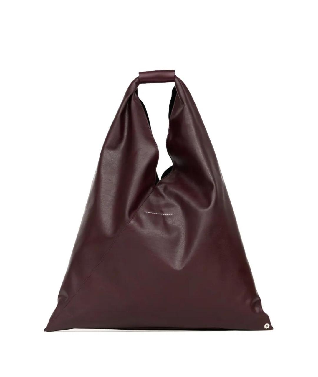MM6 MAISON MARGIELA Бордовая сумка тоут из искусственной кожи, фото 4