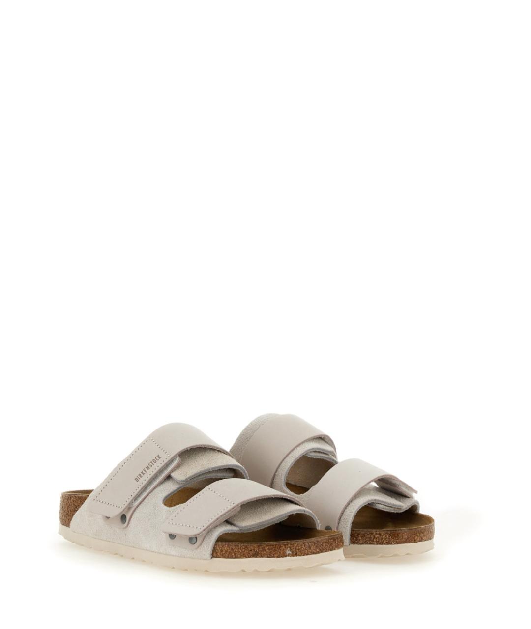 BIRKENSTOCK Серые кожаные сандалии, фото 4
