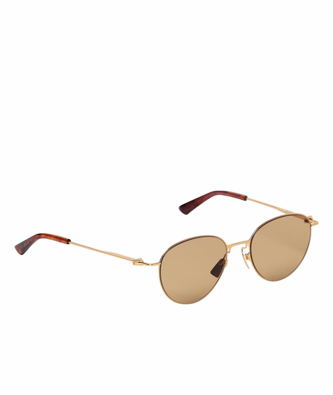 BOTTEGA VENETA Золотые солнцезащитные очки, фото 1