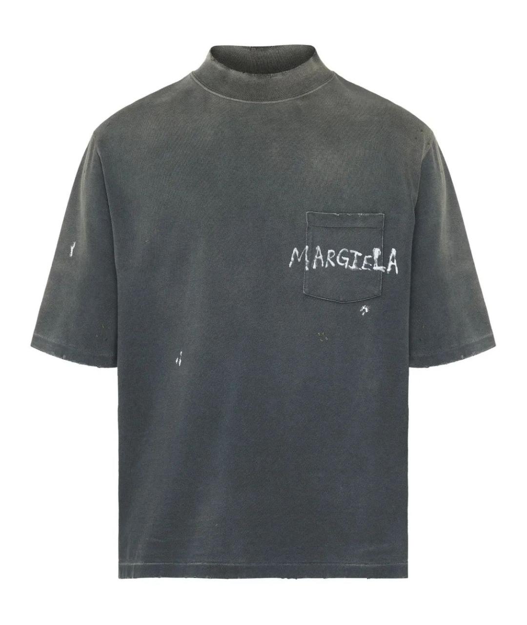MAISON MARGIELA Серая хлопковая футболка, фото 1