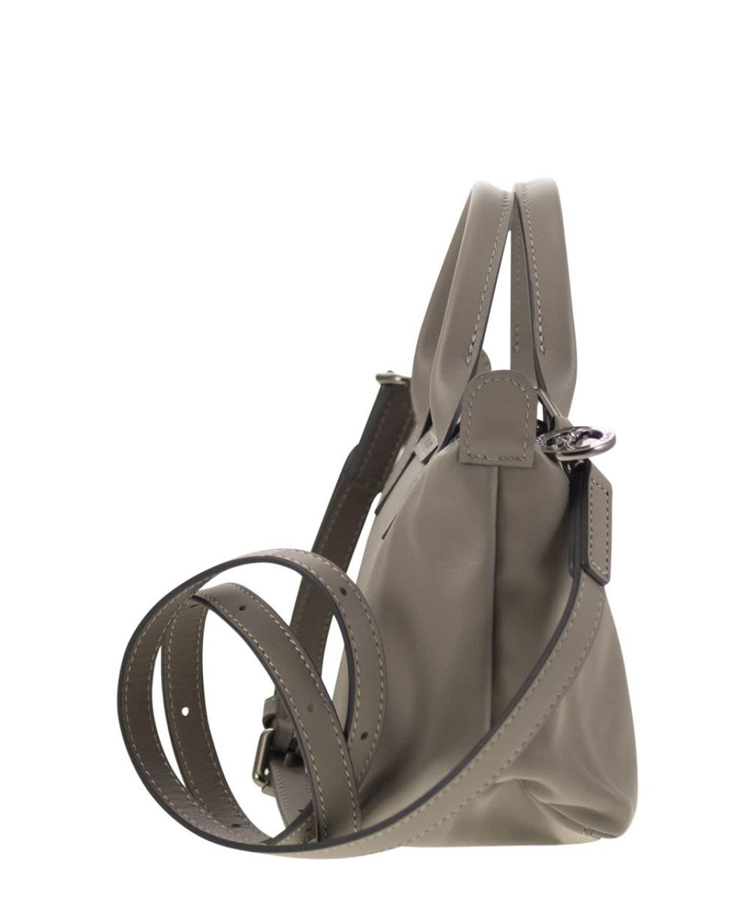 LONGCHAMP Антрацитовая кожаная сумка тоут, фото 3