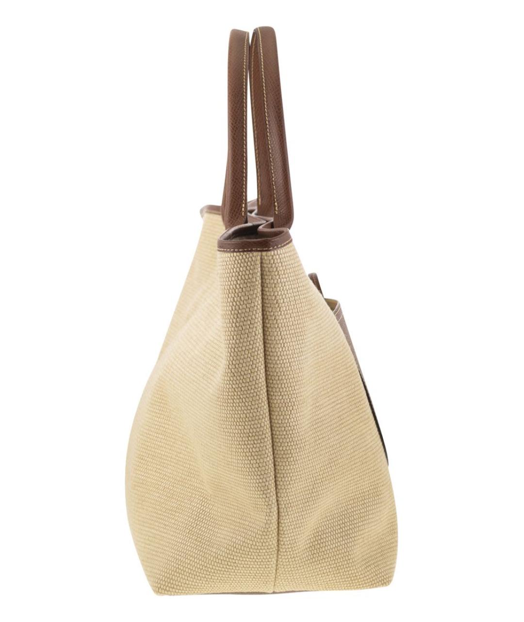 LONGCHAMP Бежевая синтетическая сумка тоут, фото 3
