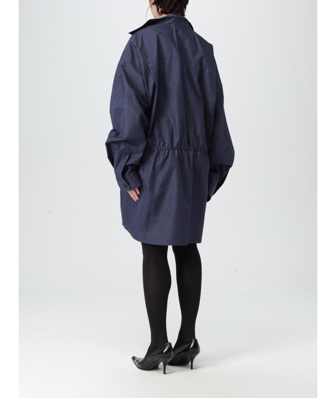 BALENCIAGA Синее хлопковое платье, фото 3