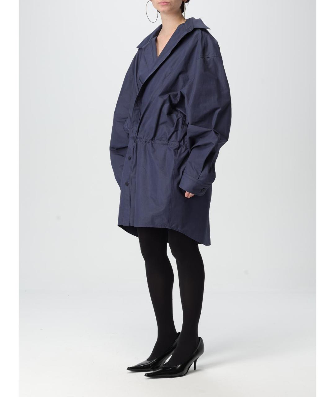 BALENCIAGA Синее хлопковое платье, фото 4