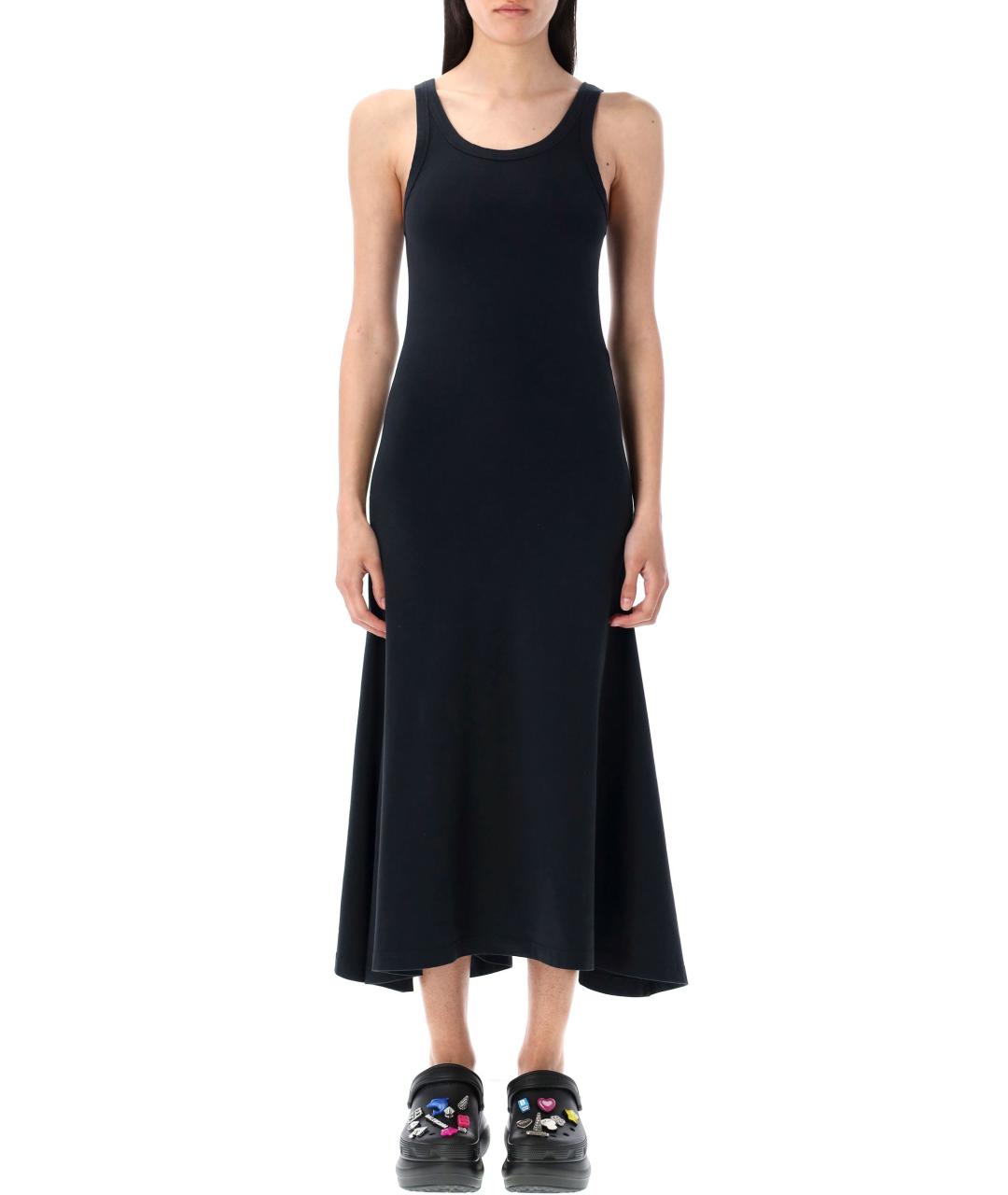 BALENCIAGA Черное хлопковое повседневное платье, фото 2