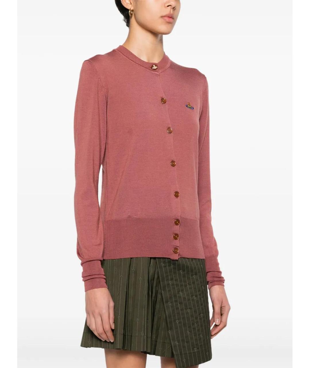 VIVIENNE WESTWOOD Розовый шелковый кардиган, фото 3