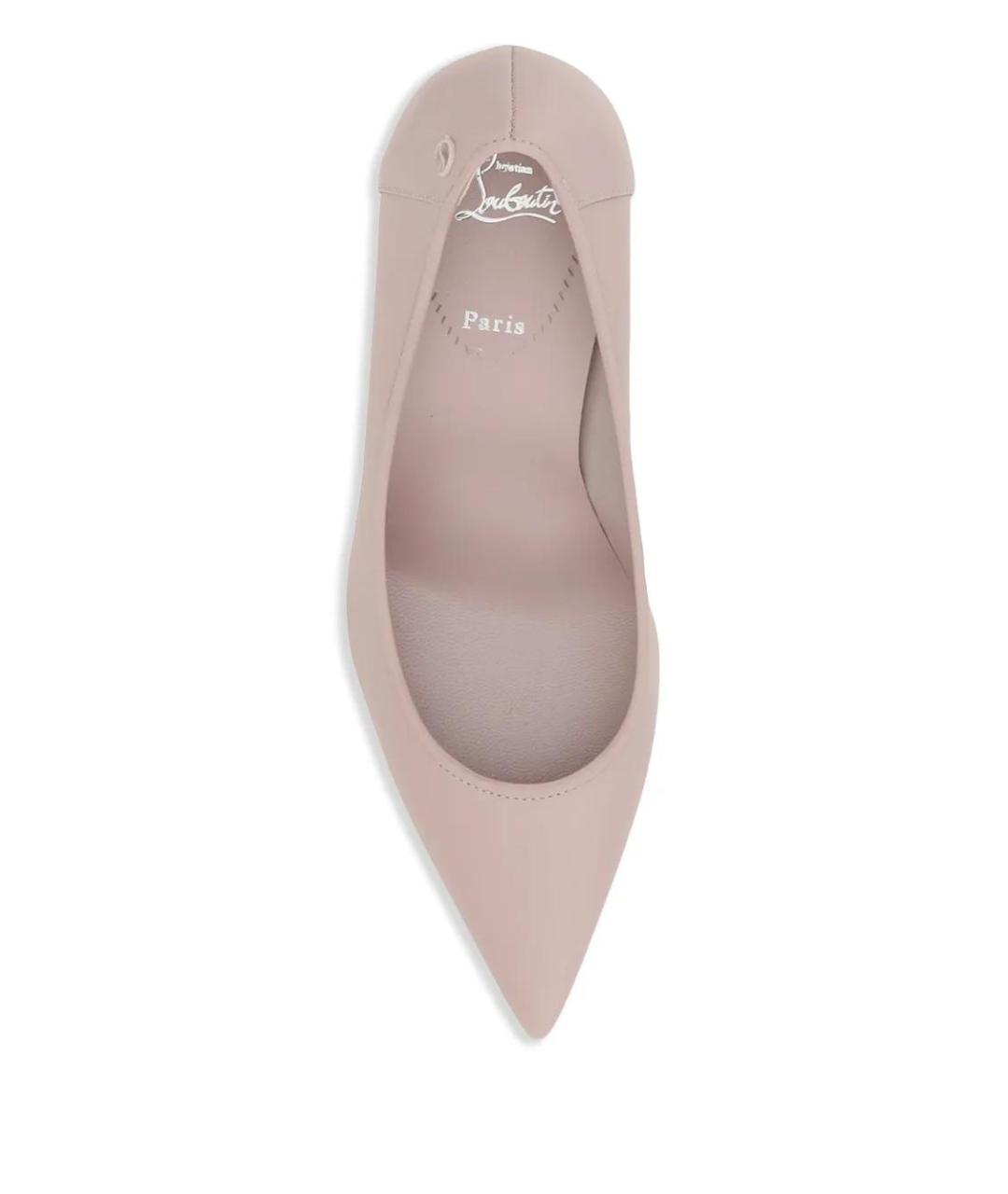 CHRISTIAN LOUBOUTIN Розовые кожаные туфли, фото 4