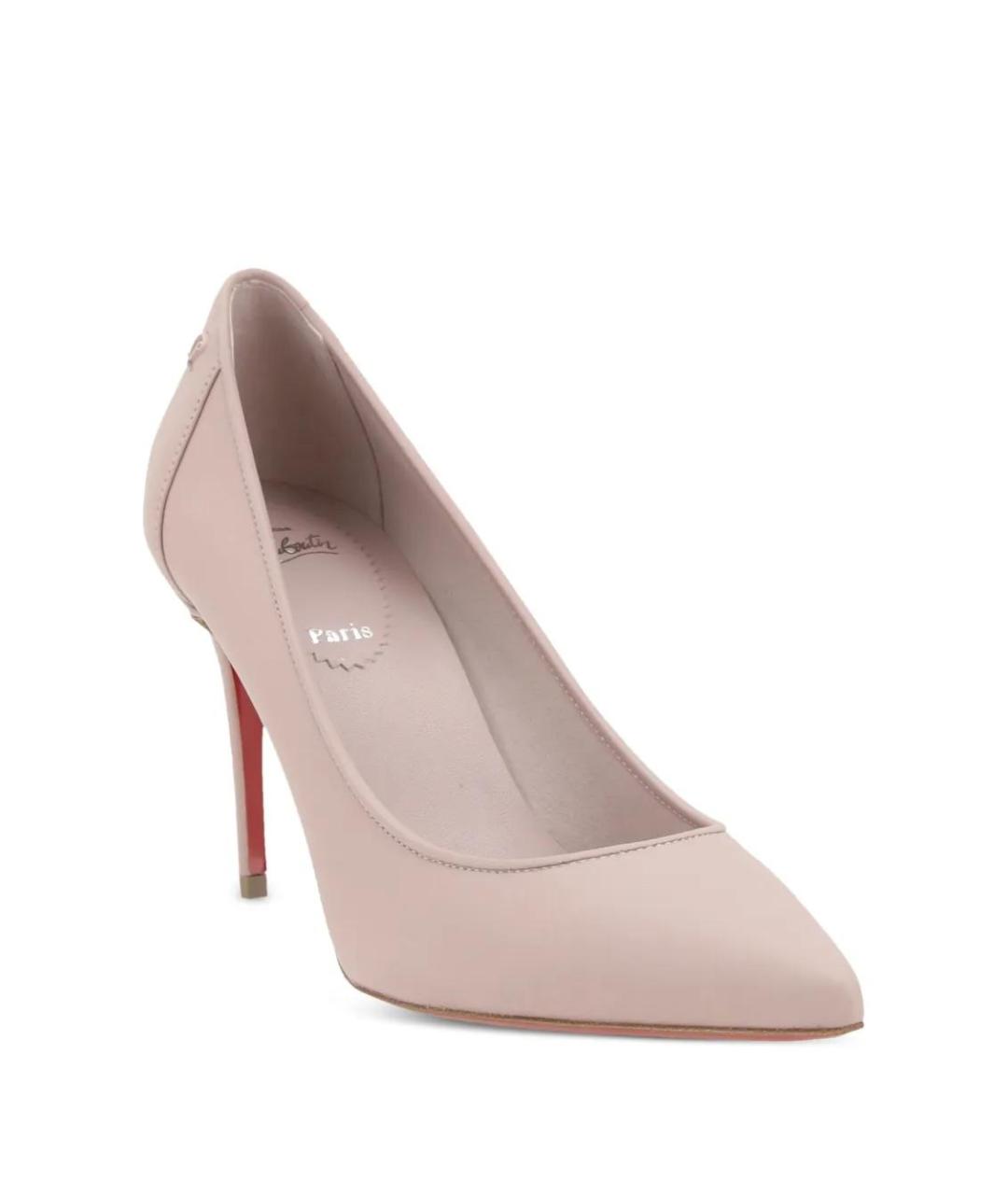 CHRISTIAN LOUBOUTIN Розовые кожаные туфли, фото 2