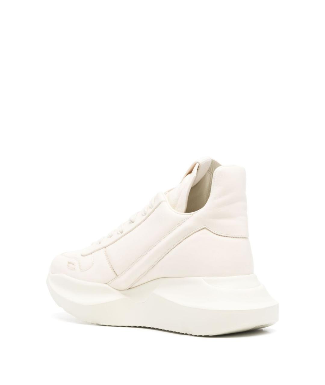 RICK OWENS Белые кожаные кроссовки, фото 4