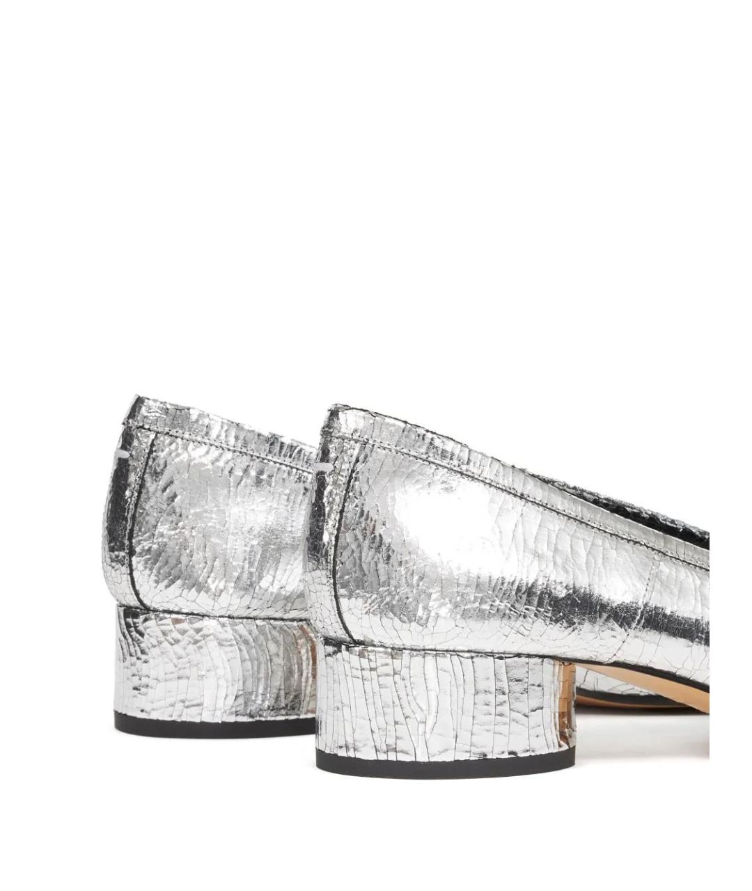 MAISON MARGIELA Серебряные кожаные туфли, фото 5