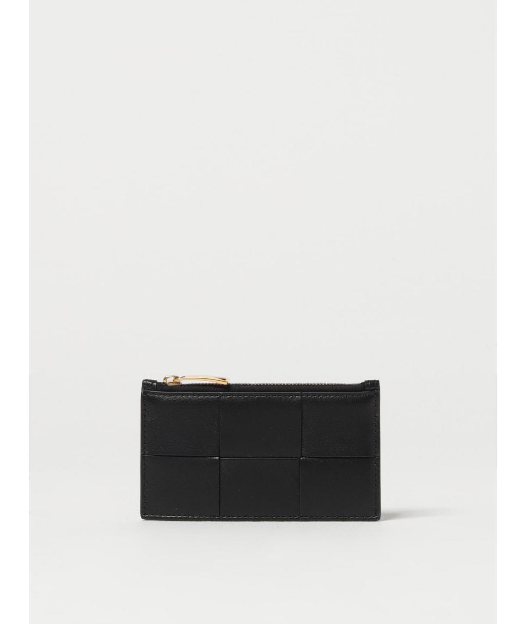 BOTTEGA VENETA Черный кожаный кошелек, фото 4