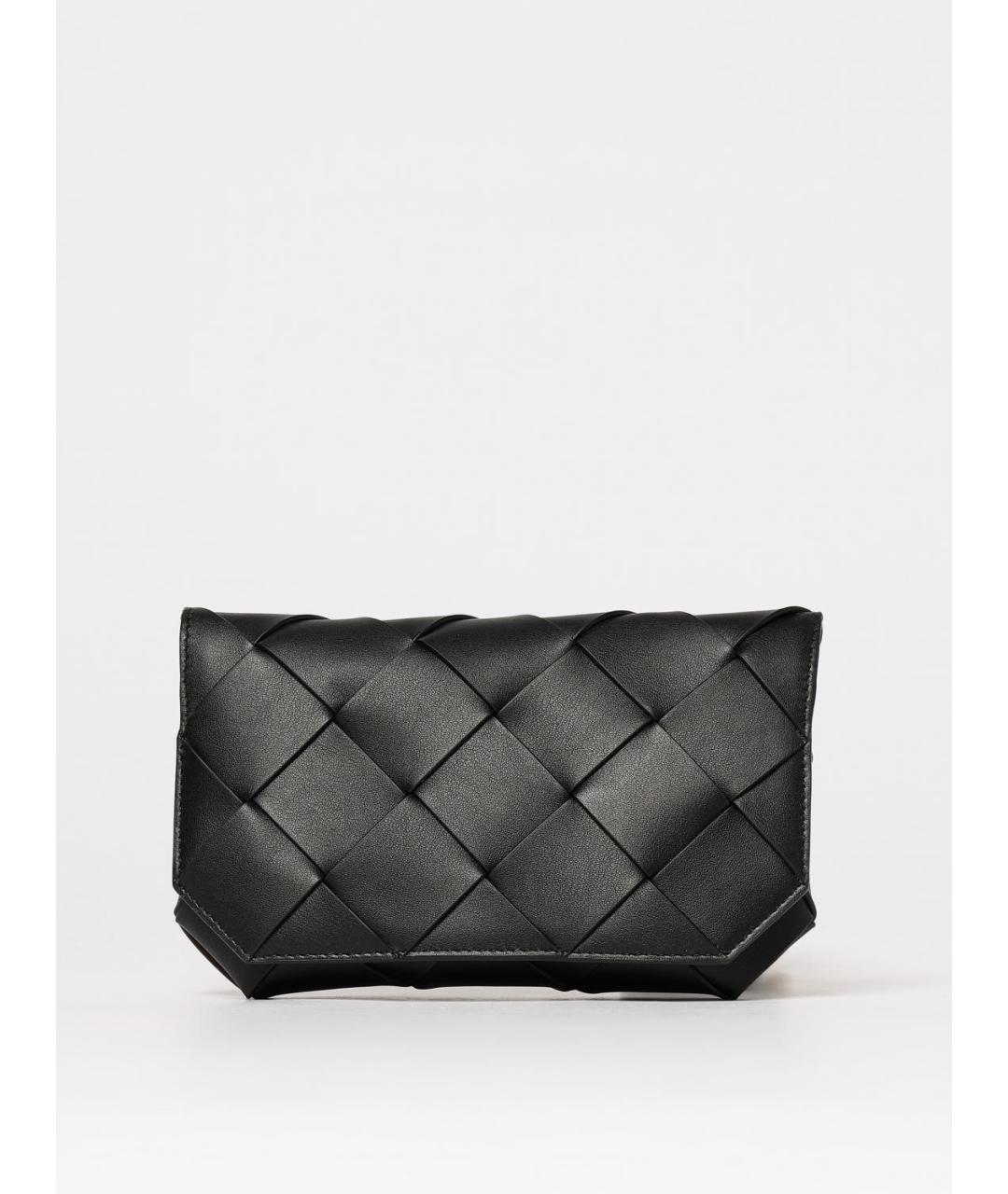 BOTTEGA VENETA Черная кожаная барсетка, фото 6