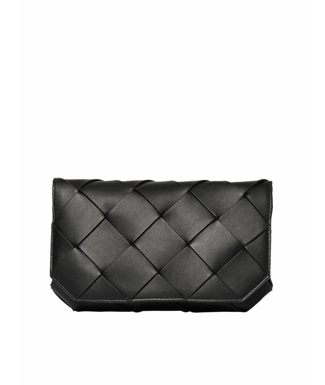 BOTTEGA VENETA Черная кожаная барсетка, фото 1