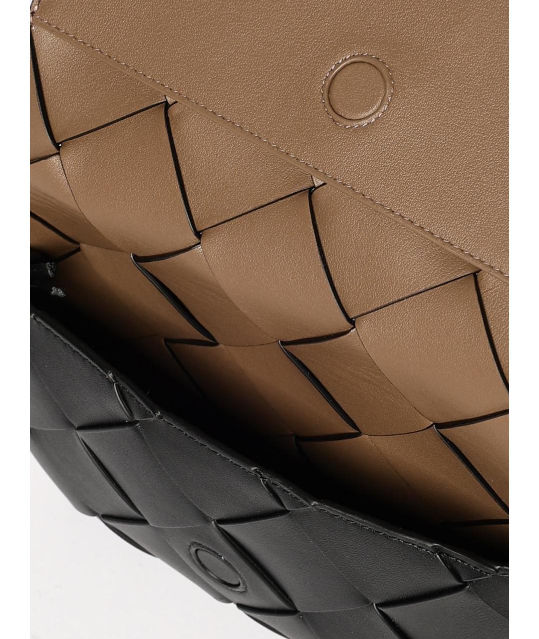 BOTTEGA VENETA Черная кожаная барсетка, фото 5