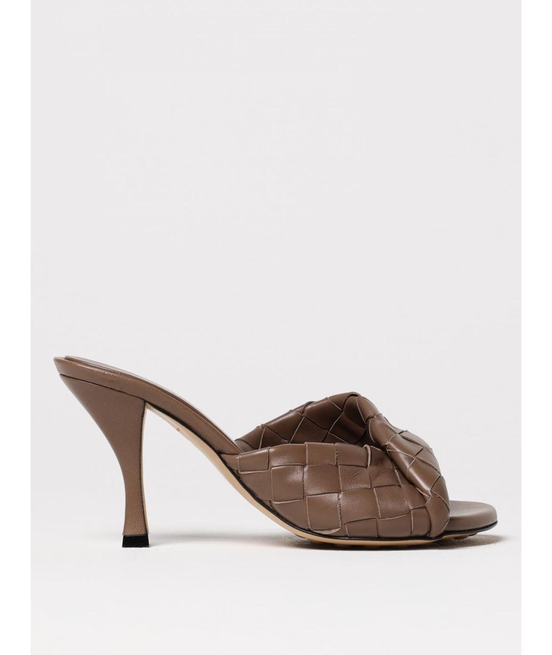 BOTTEGA VENETA Коричневые босоножки, фото 5