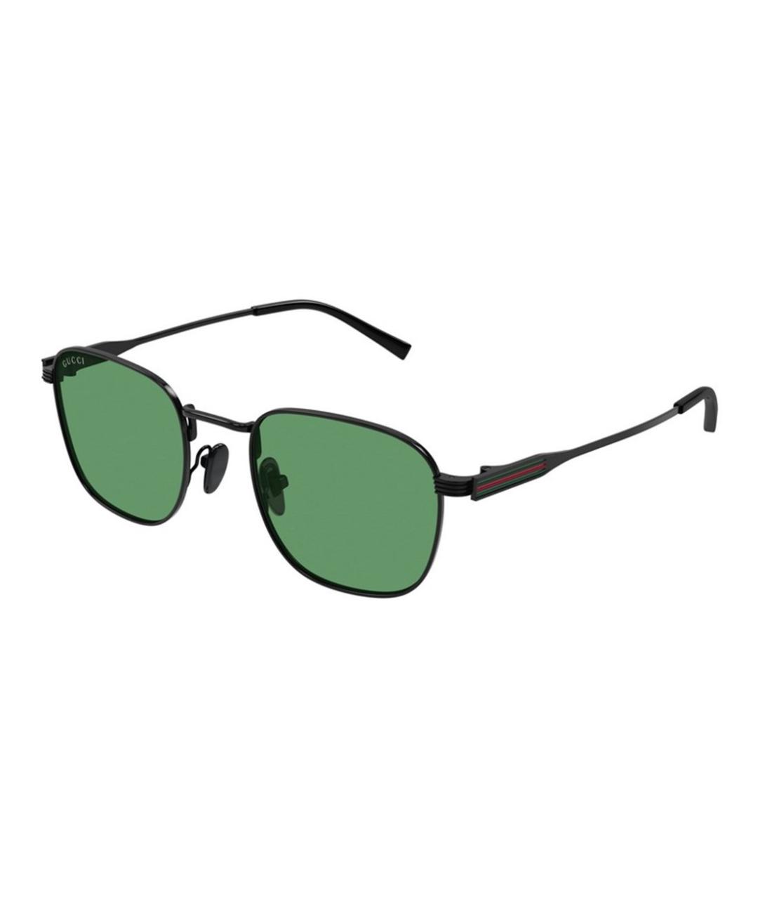 GUCCI Черные металлические солнцезащитные очки, фото 1
