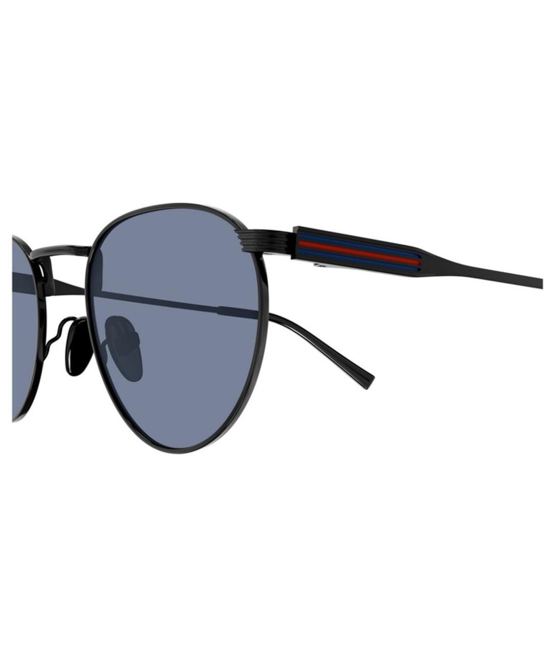 GUCCI Черные металлические солнцезащитные очки, фото 3