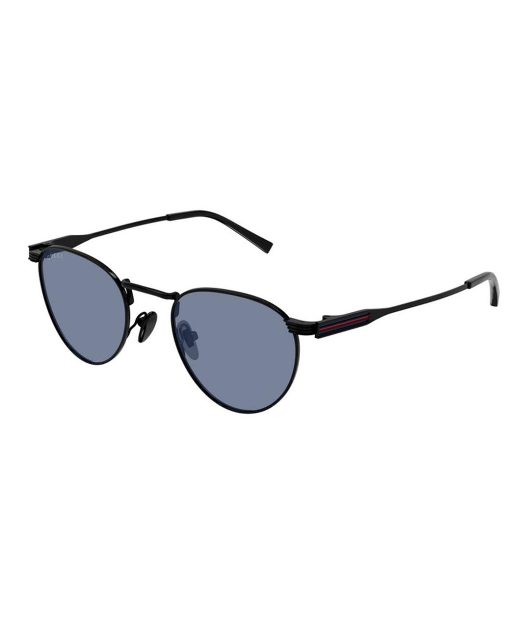 GUCCI Черные металлические солнцезащитные очки, фото 1