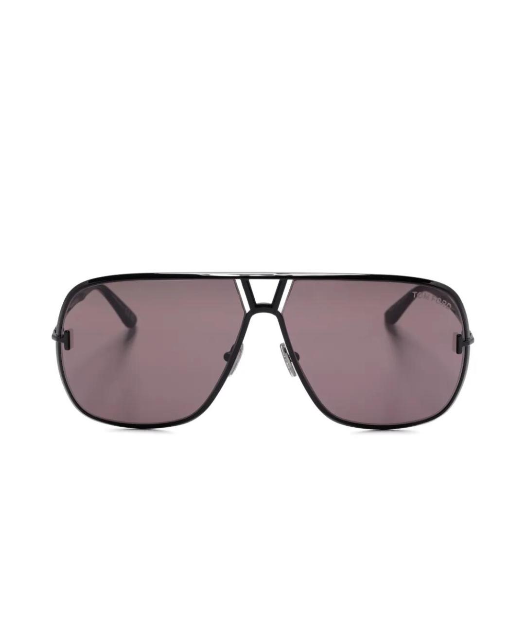 TOM FORD Черные металлические солнцезащитные очки, фото 1
