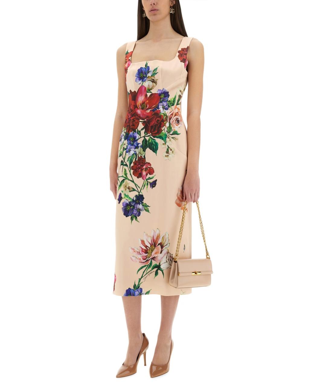 DOLCE&GABBANA Розовое повседневное платье, фото 3