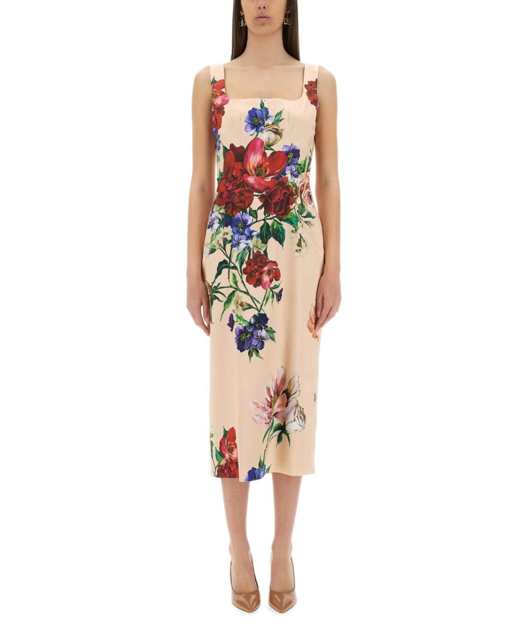 DOLCE&GABBANA Розовое повседневное платье, фото 2