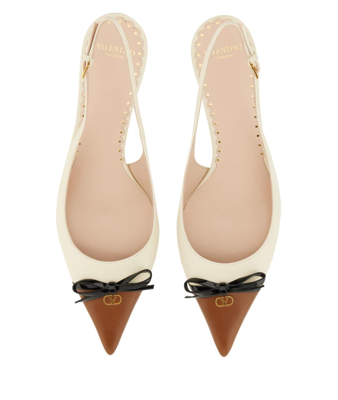 VALENTINO Бежевые кожаные туфли, фото 5