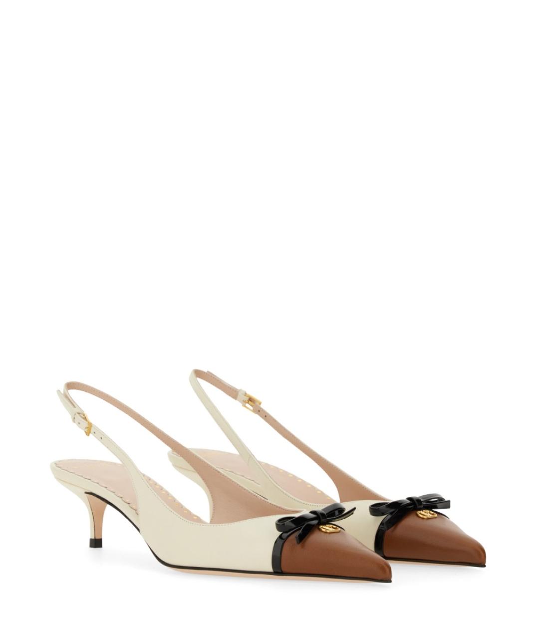 VALENTINO Бежевые кожаные туфли, фото 2